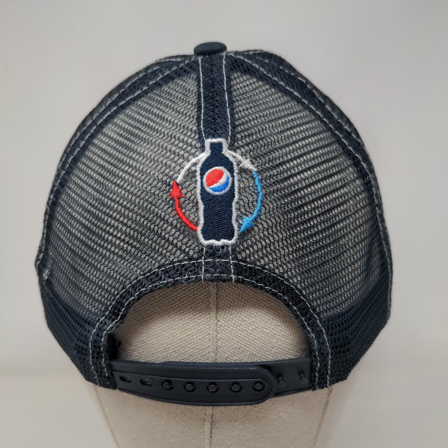 Pepsi Snapback Trucker Hat Blue OSFM Embroidered Mesh Back G&G Outfitters