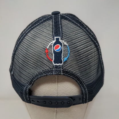 Pepsi Snapback Trucker Hat Blue OSFM Embroidered Mesh Back G&G Outfitters