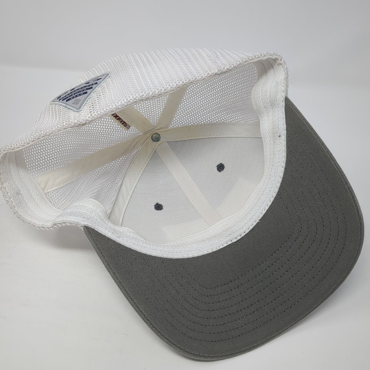 Columbia PFG Fish Flag Fitted Trucker Hat Gray One Size Mesh Back Patriotic