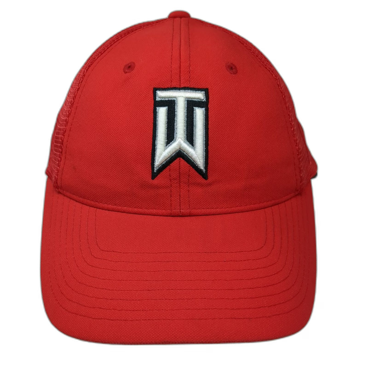 Nike Baseball Cap Red M Tiger Woods TW Logo Vapor RZN Mesh Back Golf Hat