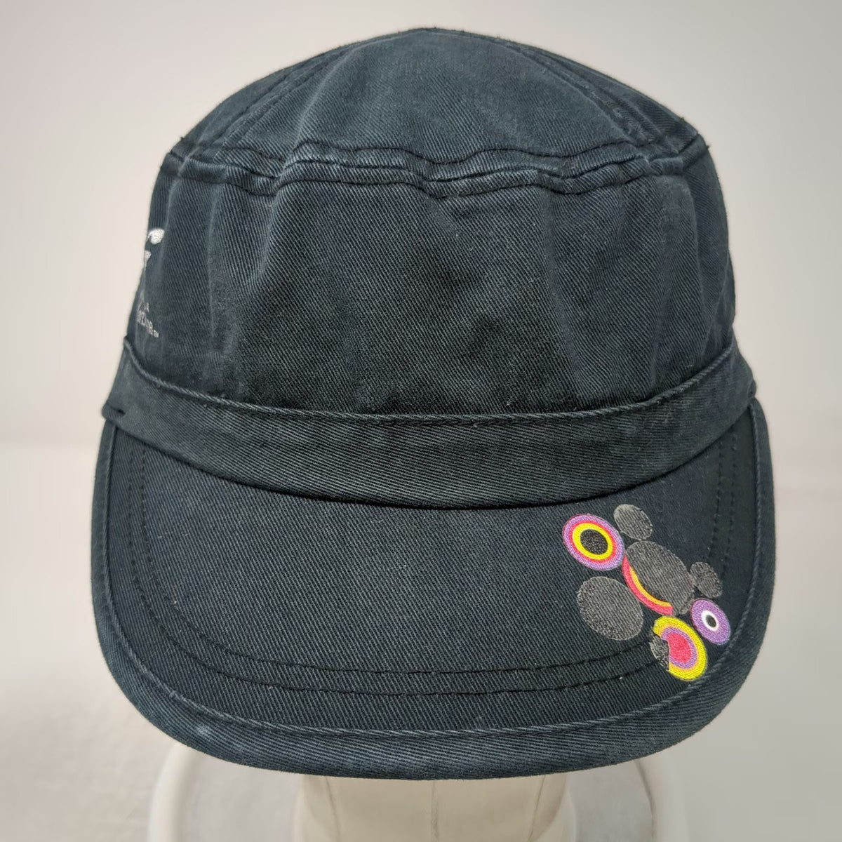 Alternative Apparel Army Cap Blue OSFM Strapback FYI Arbonne Hat Graphic Brim