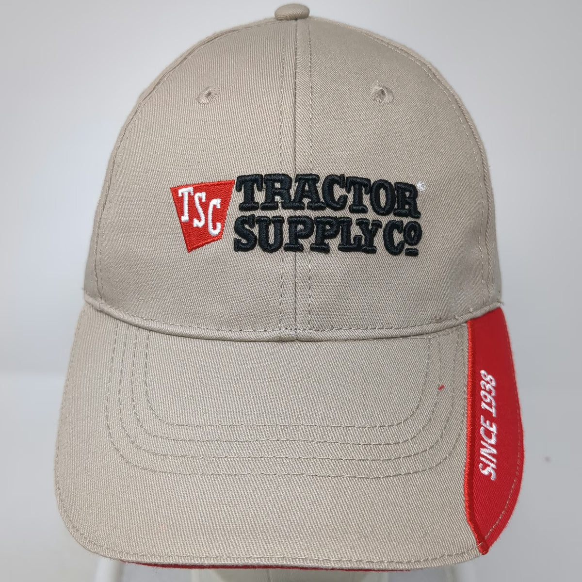 Tractor Supply Co TSC Since 1938 Beige One Size Baseball Cap Hat Adjustable