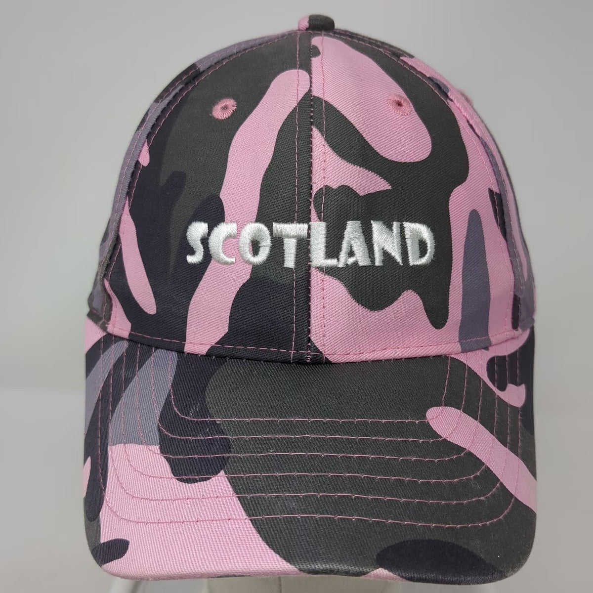 International Insignia Scotland Pink Camo One Size Baseball Cap Hat Strapback