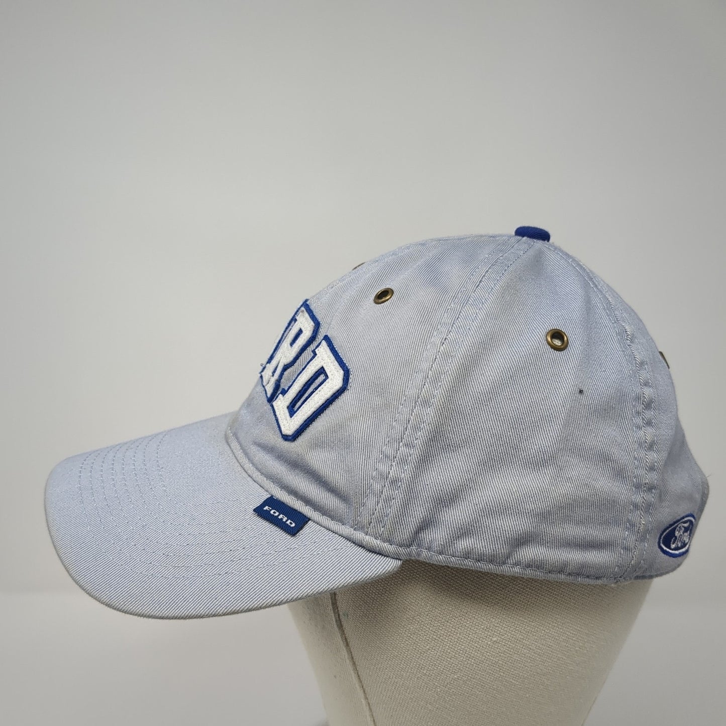 Ford Spell Out Slideback Hat Blue One Size Adjustable Solid Vent Holes