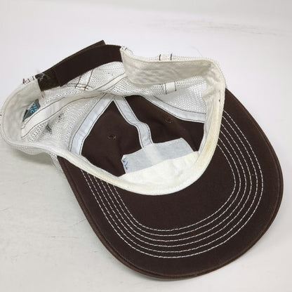 District Baseball Cap Brown OSFM Mesh Back Patch Jamestown RI Coordinates Hat