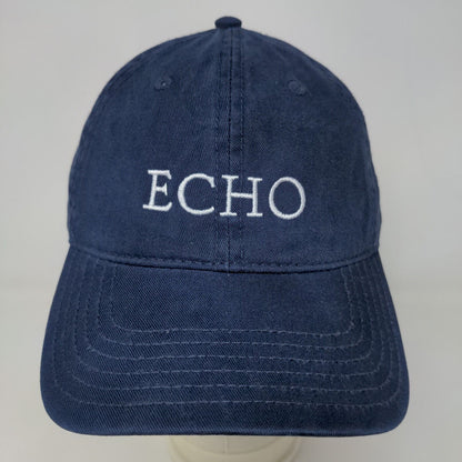 Otto Men's Slideback Hat Blue Size OSFM Embroidered ECHO Logo Cotton