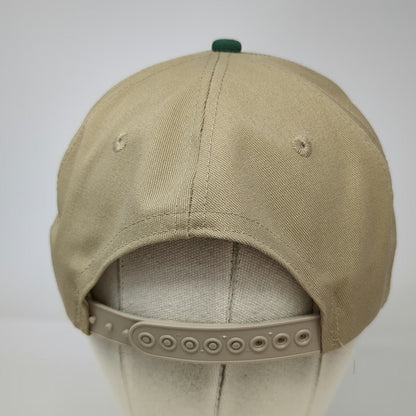 World of Concrete Orlando Beige Green Snapback Hat One Size Embroidered Twill