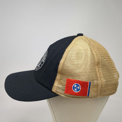 Troy Trucker Hat Black Gold One Size Tennessee US Flag Clarksville TN Mesh