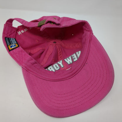 New York Since 1625 Slideback Hat Pink One Size Embroidered Newhattan