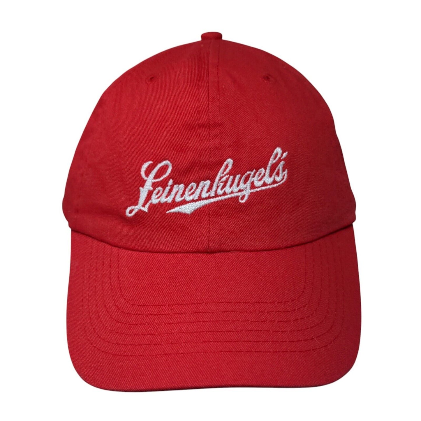 Leinenkugel's Slideback Hat Red One Size Adjustable Embroidered Vented Holes