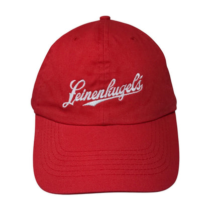 Leinenkugel's Slideback Hat Red One Size Adjustable Embroidered Vented Holes