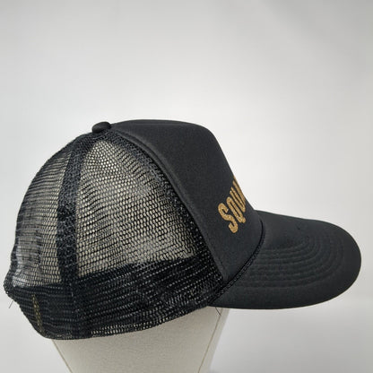 Squad Goals Snapback Rope Trucker Hat Black One Size Mesh Back Solid