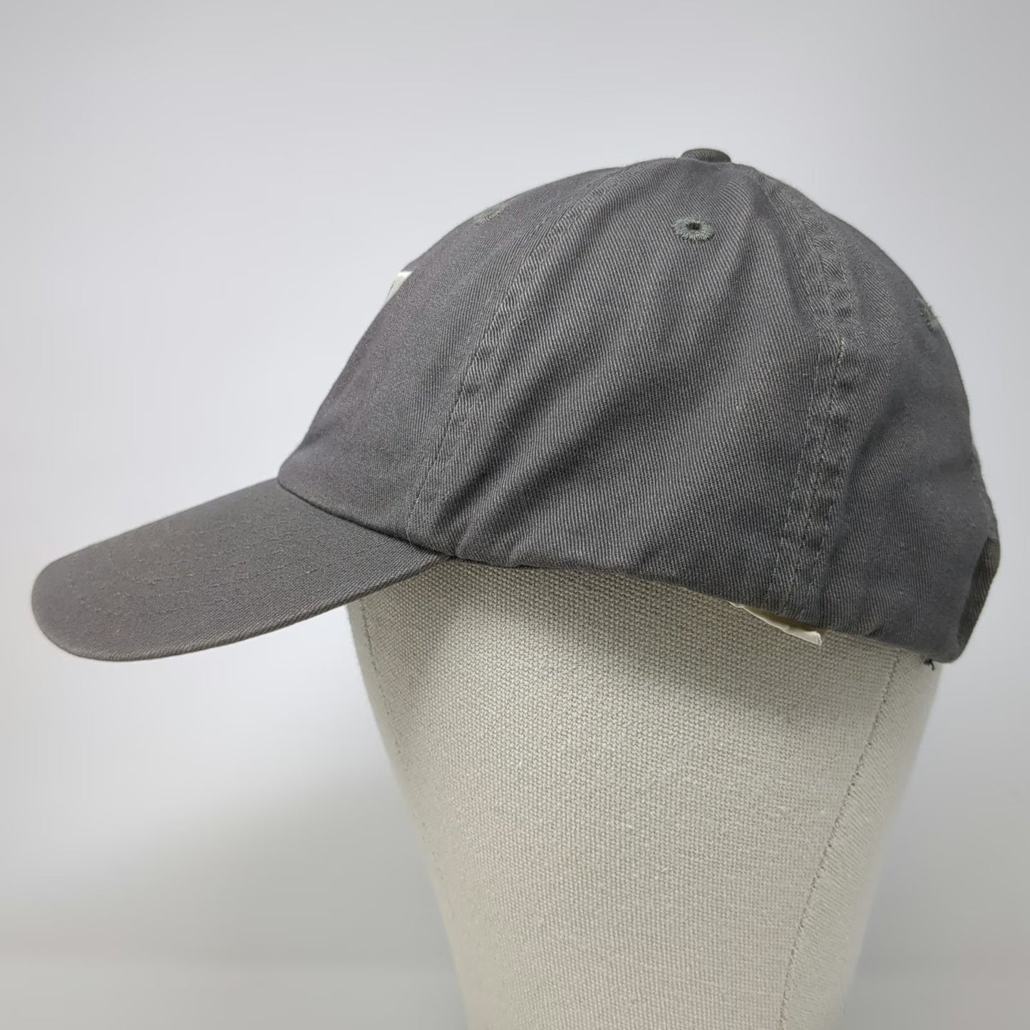 Baseball Cap Gray One Size YMCA Logo Adjustable Slideback Cotton Twill Hat