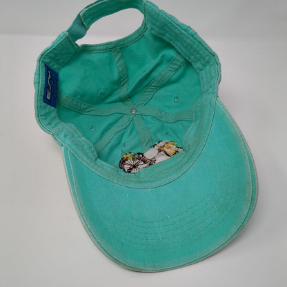 Bicycle Savannah GA Strapback Hat Bluish-Green One Size Embroidered