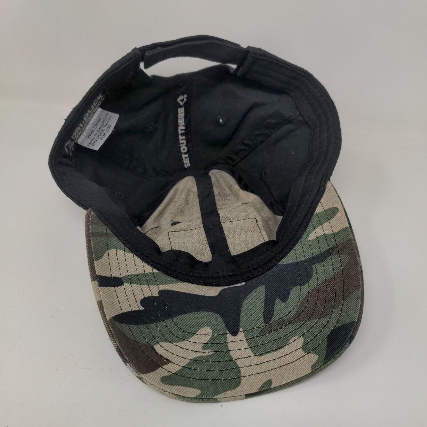 Dri-Duck Breakfast Station Strapback Hat Camouflage One Size 6 Panel Cotton