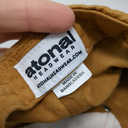 atonal Nebraska Script 5 Panel Brown One Size Snapback Adjustable Cotton Hat