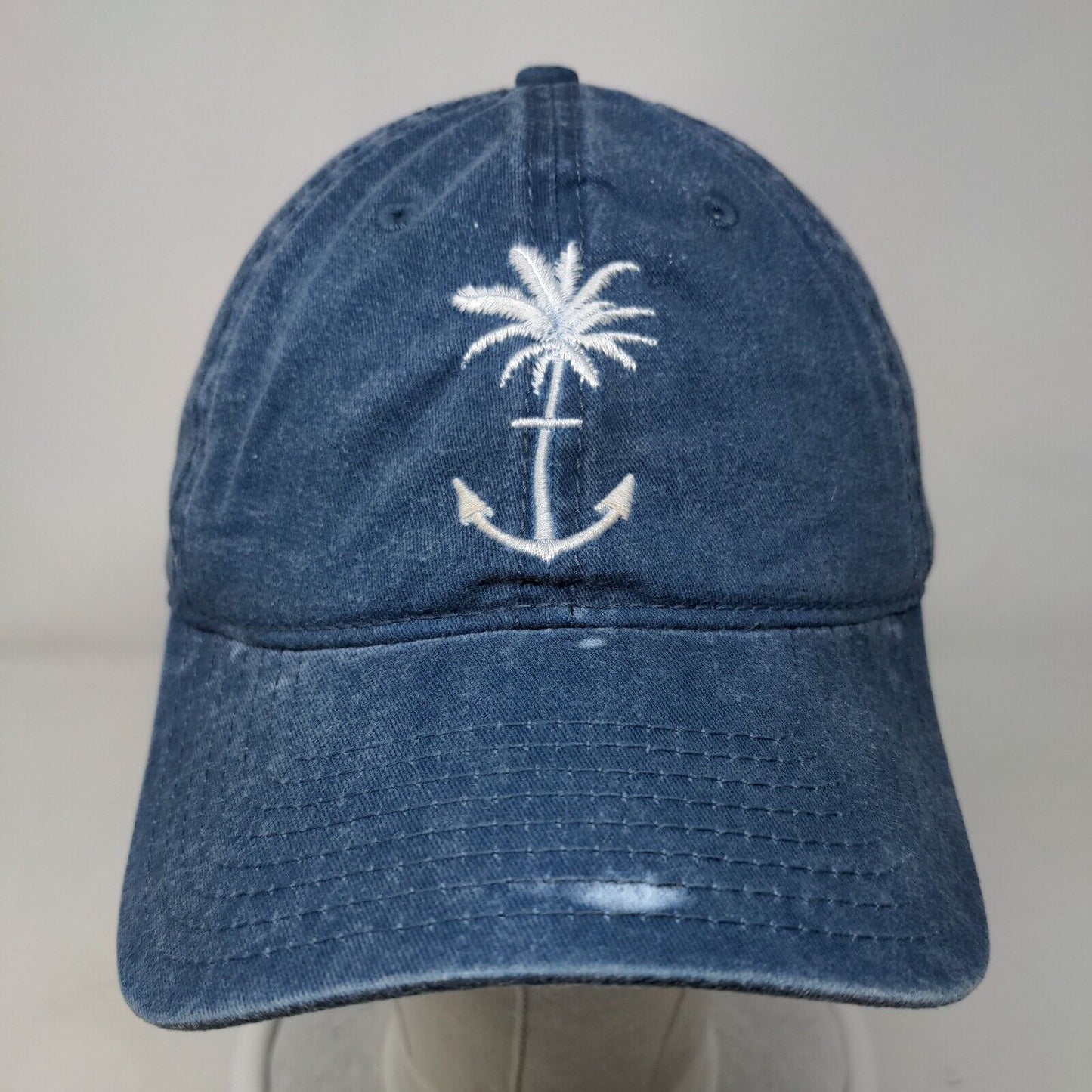 Anchor Palm Tree Slideback Hat Blue One Size Embroidered Adjustable O'Neill