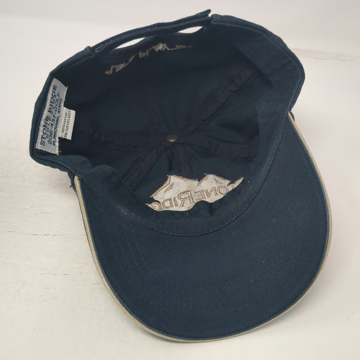 Stone Ridge Golf Club Baseball Cap Blue One Size Embroidered Logo Strapback Hat