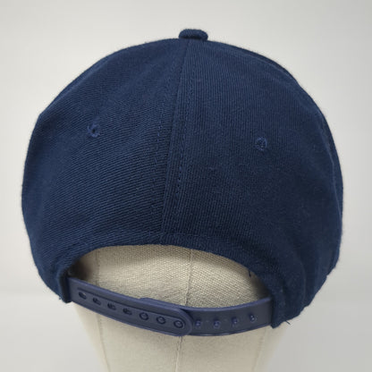 Lacrosse Snapback Hat Blue One Size Adjustable Embroidered Outdoor Cap