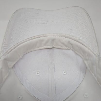 Port & Company Strapback Hat White OS Adjustable Vented Holes 6 Panel Blank