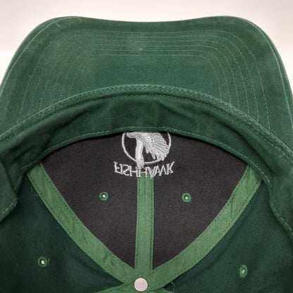 Fishhawk Fisheries Strapback Hat Green One Size Embroidered Astoria/Kenai