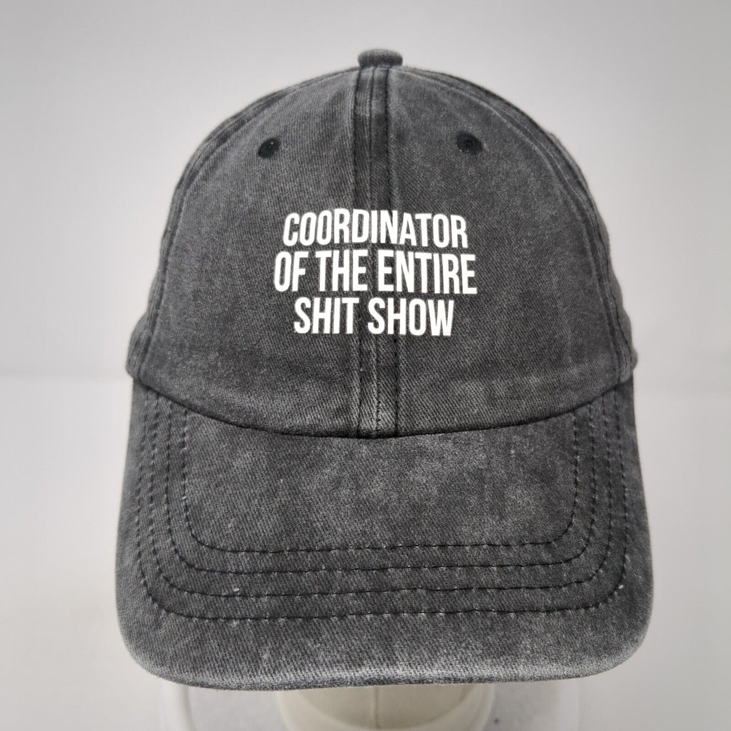 Coordinator of The Entire S**t Show Slideback Hat Gray OS Adjustable 6 Panel
