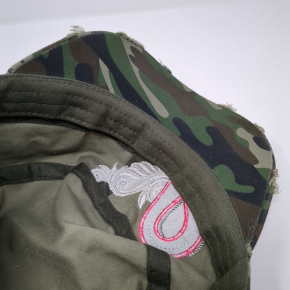 Leader Loga Slideback Cadet Army Cap Hat Camo OSFA Pink Bow Bling