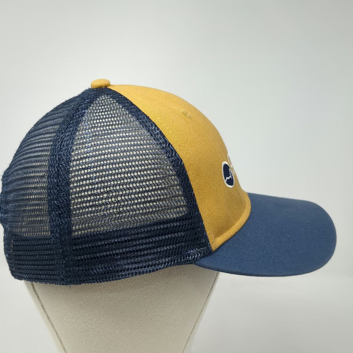 Ouray Trucker Hat Yellow Blue OSFM Okemo Mountain Resort Mesh VT 56 Side Patch