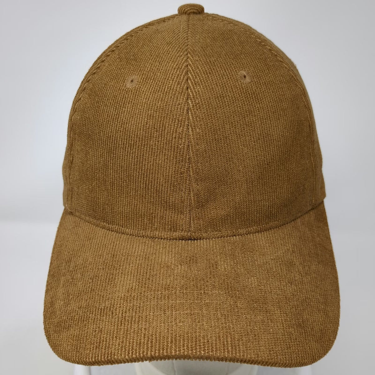 Brown Baseball Cap One Size Corduroy Adjustable Slideback 6-Panel Blank Hat