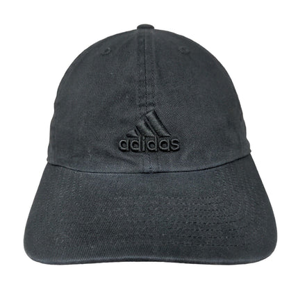 Adidas Three Stripes Logo Slideback Hat Black One Size Climalite 6 Panel