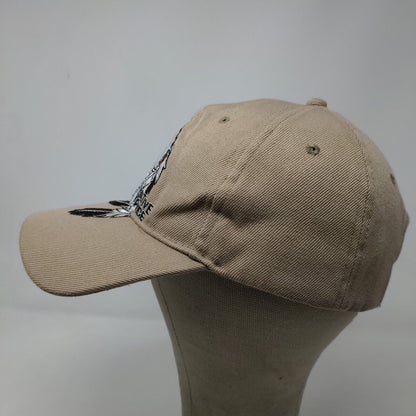 Unbranded Men's Strapback Hat Tan OSFA Embroidered Eagle Native American Logo