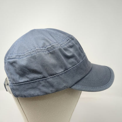 Town Talk Army Cap Blue One Size Cotton Strapback Scroll Graphic Twill Flat hat