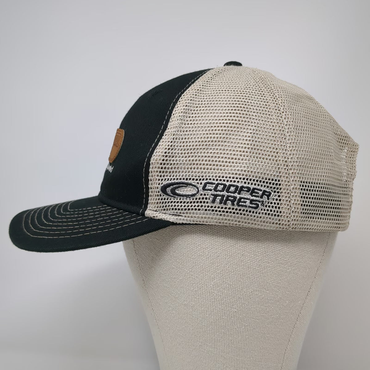 Black Trucker Hat One Size Snapback Commercial Tire Cooper Tires Mesh Back Patch