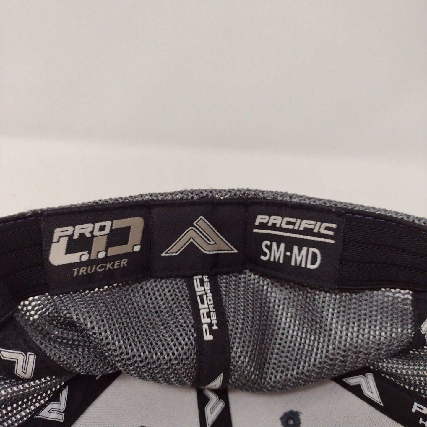 Lightning Bolt Fitted Mesh Back Trucker Hat Multi S-M Embroidered