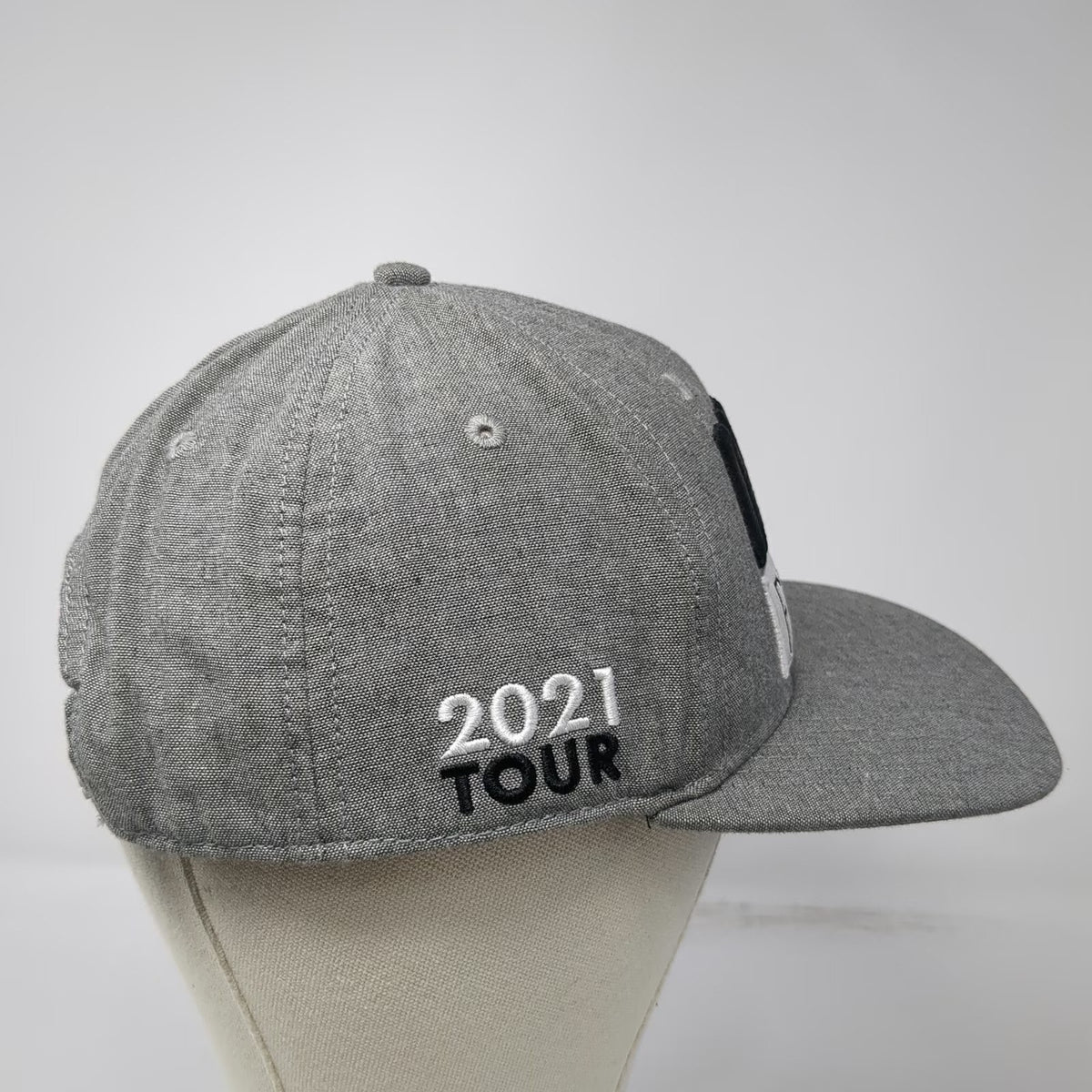 Dude Perfect Snapback Gray One Size Hat 2021 Tour Flat Brim Printed Undervisor