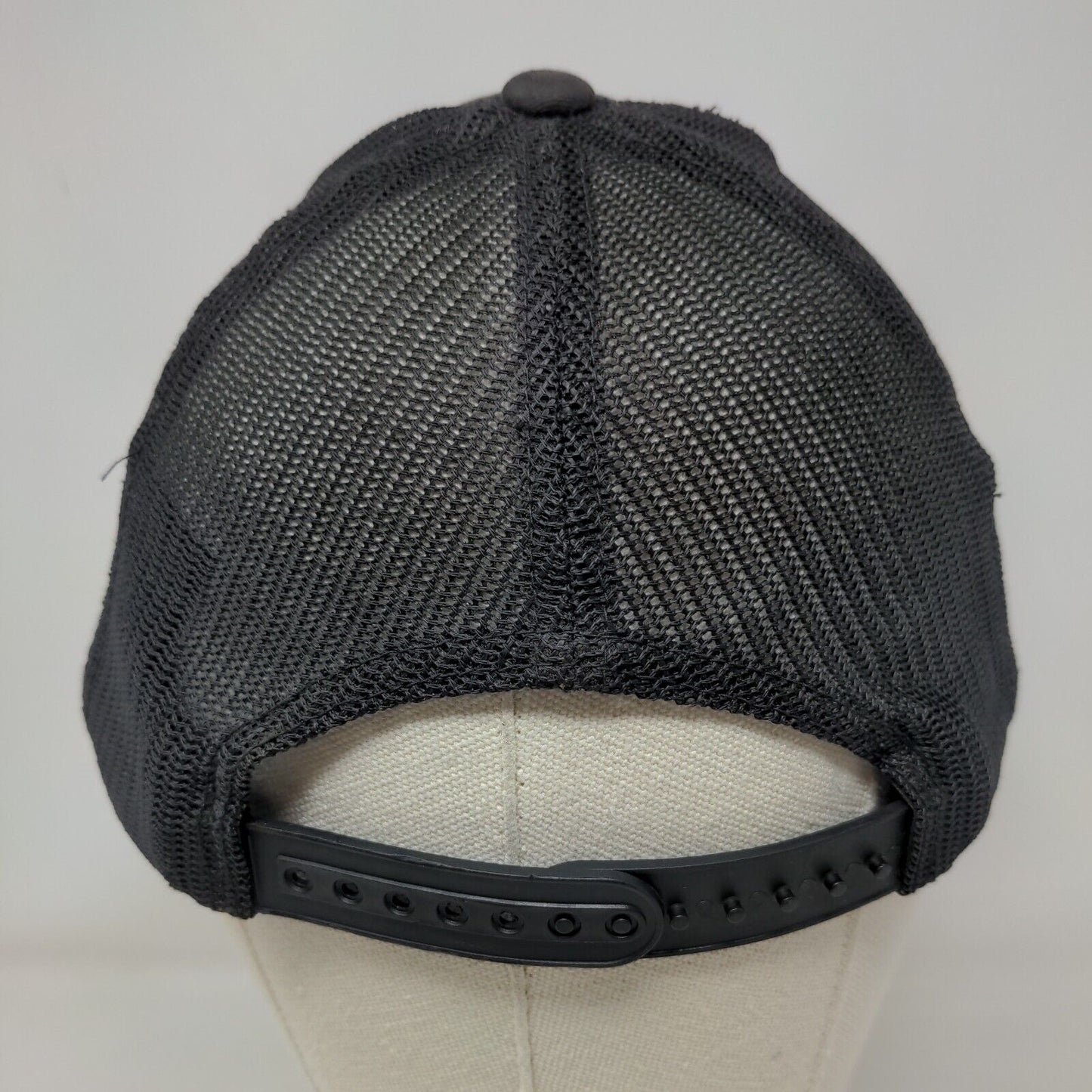 G&G Lawn Care Snapback Trucker Hat Black OSFA Embroidered Mesh Back Sport-Tek