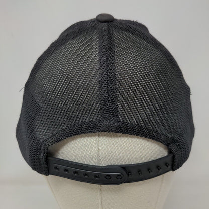 G&G Lawn Care Snapback Trucker Hat Black OSFA Embroidered Mesh Back Sport-Tek