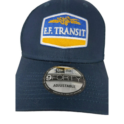New Era 9Forty Snapback Mesh Back Hat OSFM Adjustable E.F. Transit Blue