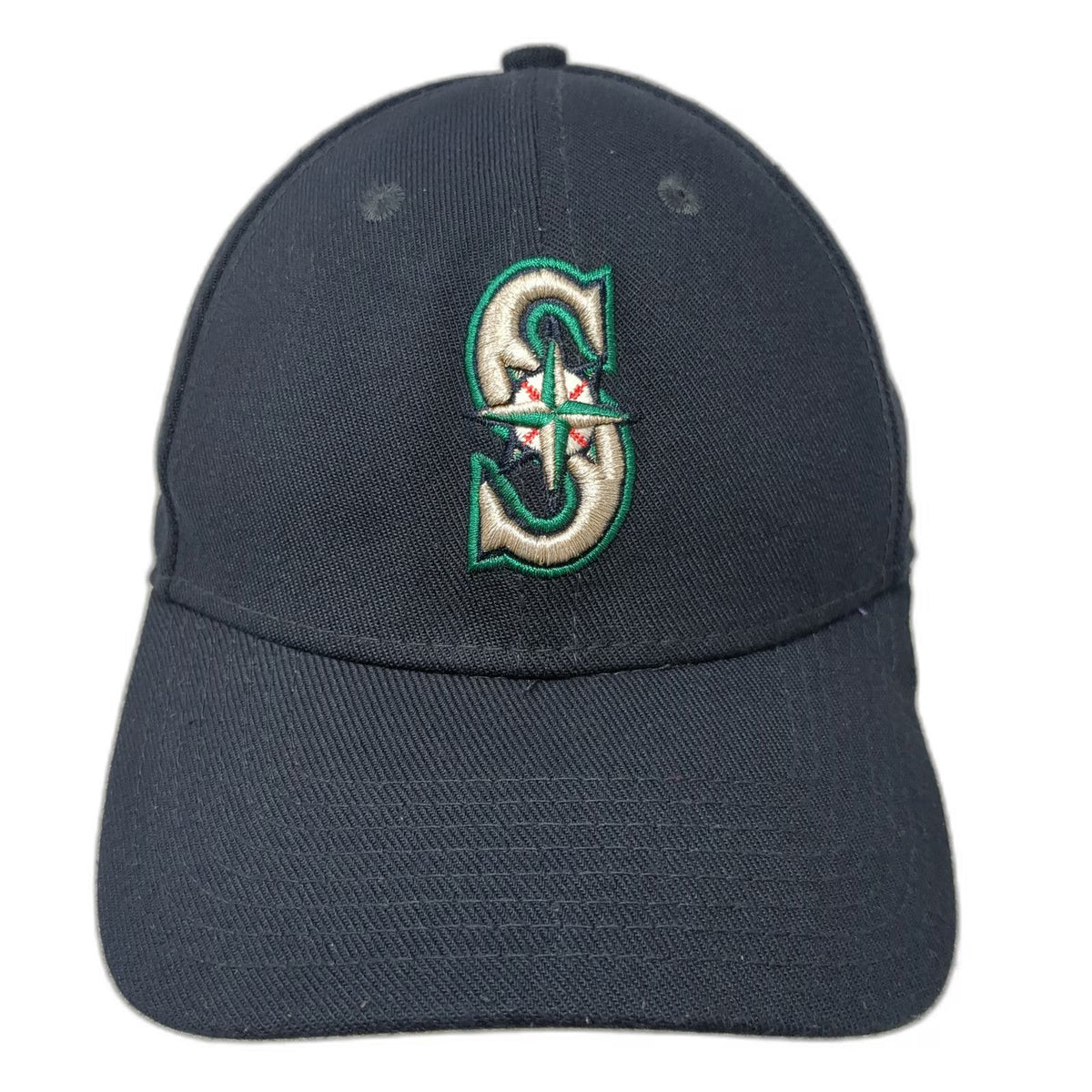 Seattle Mariners MLB New Era Blue Baseball Cap Size M 39THIRTY Stretch Fit Hat