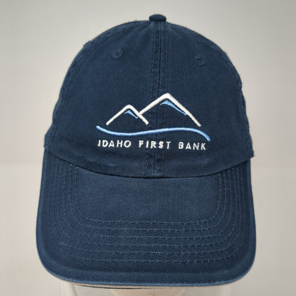 Idaho First Bank Strapback Hat Blue One Size 6 Panel Port & Company