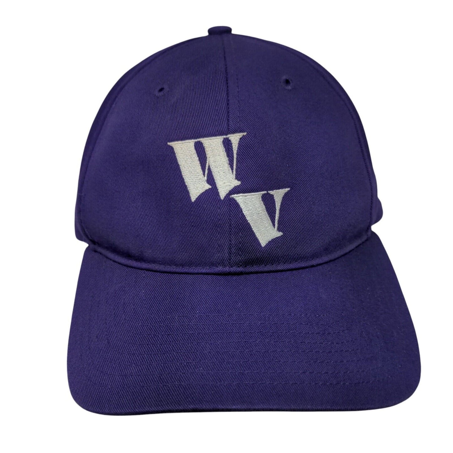 WV Snapback Hat Purple M/L Solid Adjustable Embroidered Richardson