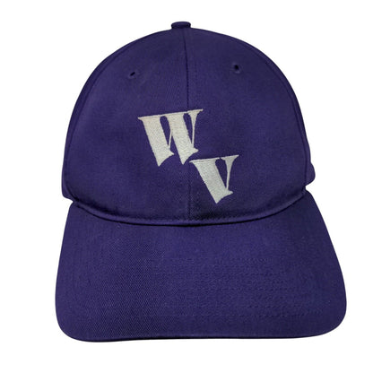 WV Snapback Hat Purple M/L Solid Adjustable Embroidered Richardson