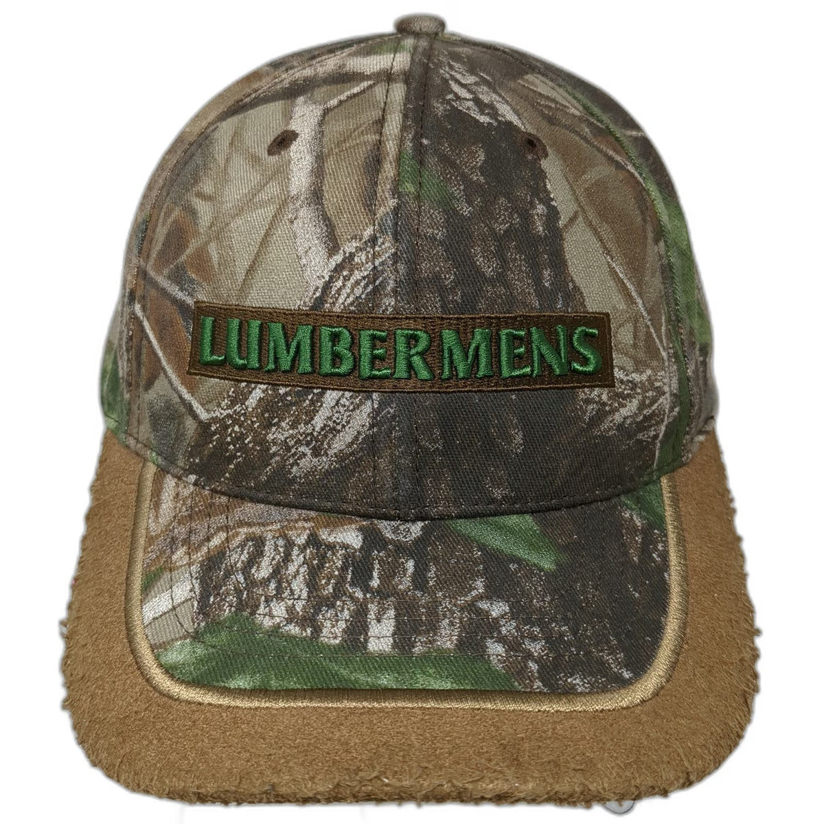 Lumbermens Baseball Cap Brown Realtree Camo One Size Frayed Brim Building Hat