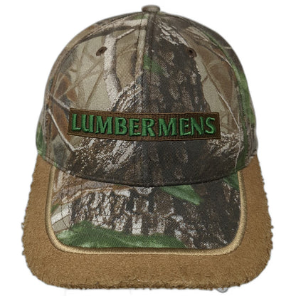Lumbermens Baseball Cap Brown Realtree Camo One Size Frayed Brim Building Hat