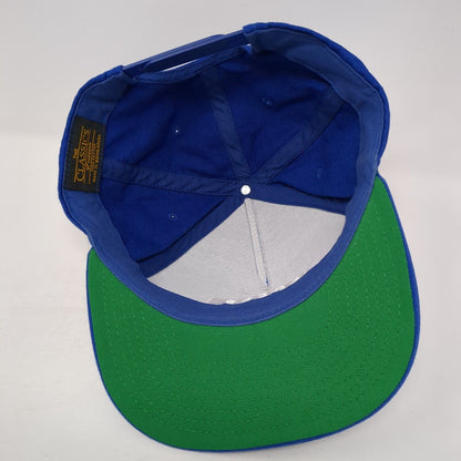 Wtr Pool Snapback Hat Blue One Size Adjustable Embroidered Classics Yupoong