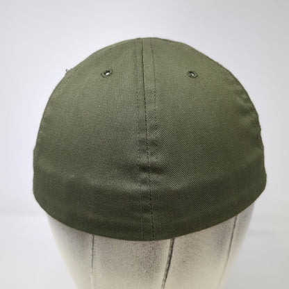 M&B Headwear Co Cap Green 7 Fitted Hot Weather Military US Army Hat Vintage