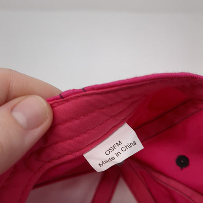 Unbranded Strapback Hat Pink One Size Adjustable Vented Holes 6 Panel Blank