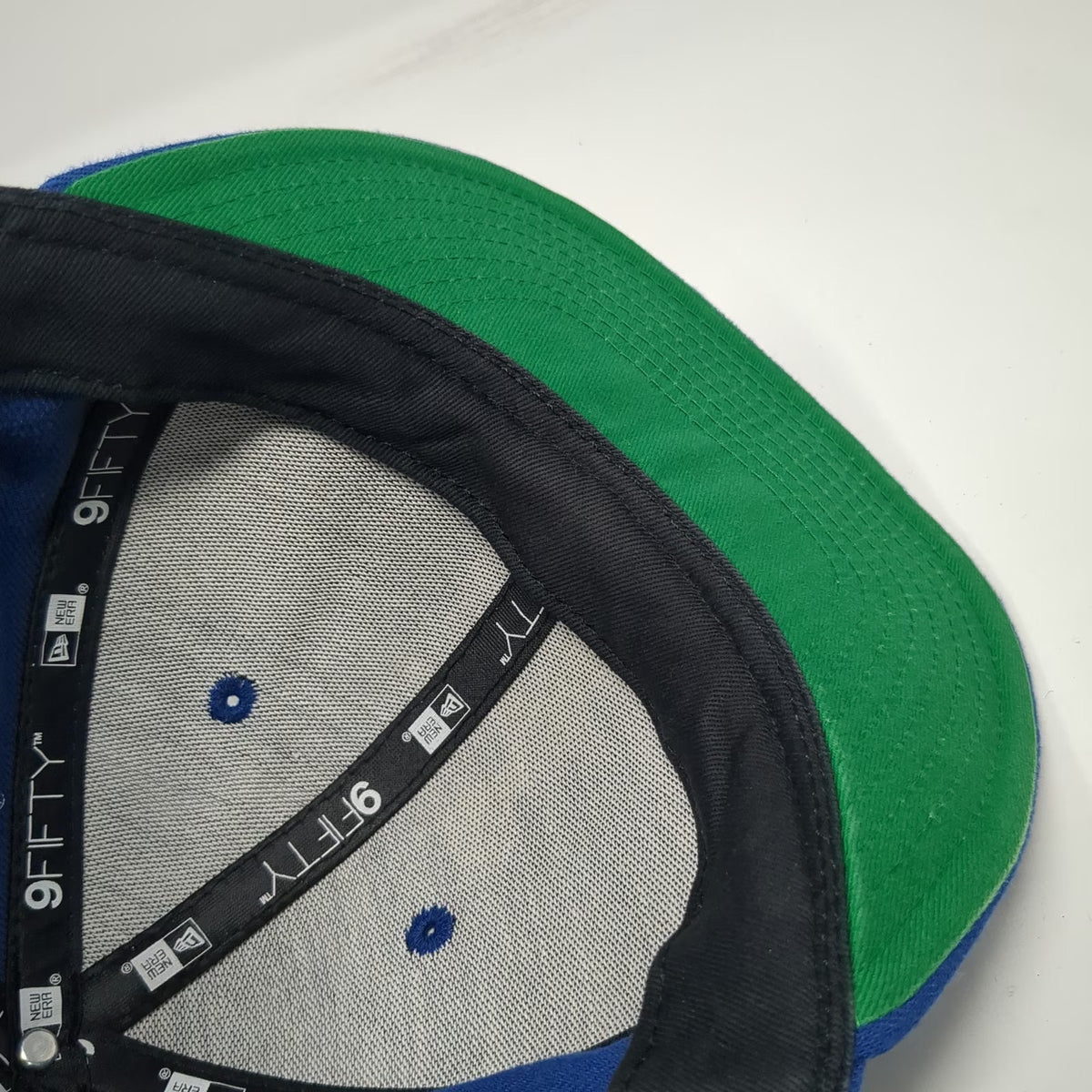 Indianapolis Colts NFL New Era Snapback Blue One Size Green Underbrim 9FIFTY Hat