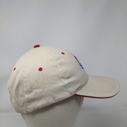 UGWA Strapback Hat Tan OSFA Embroidered 6 Panel Vent Holes Hit Wear
