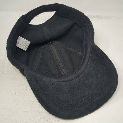 Turtle Fur Baseball Cap Black One Size Fleece Recycled Polyester Strapback Hat